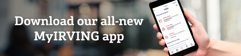 Download our all-new MyIRVING app. Download our all-new MyIRVING app.